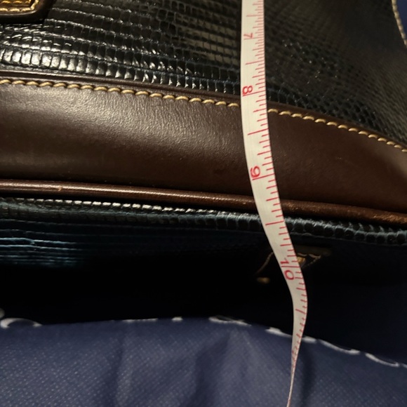 Dooney & Bourke blue and Brown Satchel (zipzip) - Picture 6 of 11